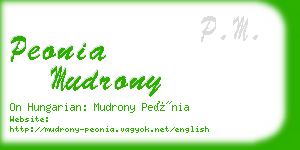 peonia mudrony business card